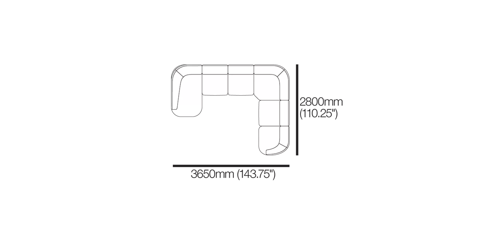 Aime Curved-Chaise